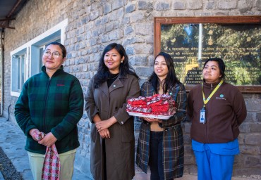 Staff welcoming visitors to Dhulikhel Hospital