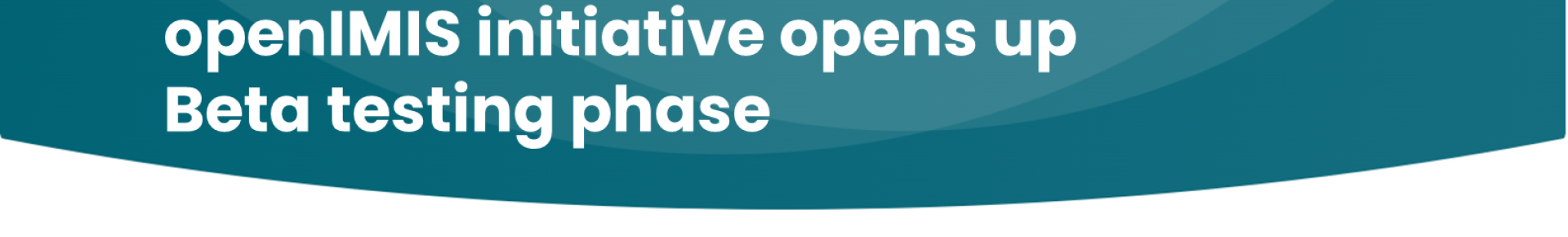 openIMIS initiative opens up beta testing phase 